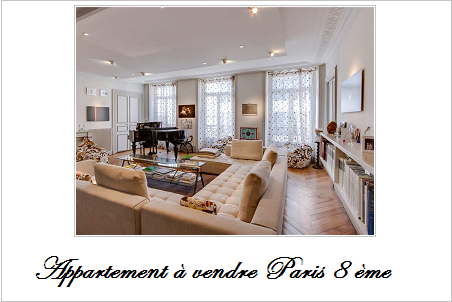 Appartement a vendre paris 8 eme